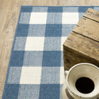 Vista Home Malta Gingham Check Indoor/Outdoor Area Rug
