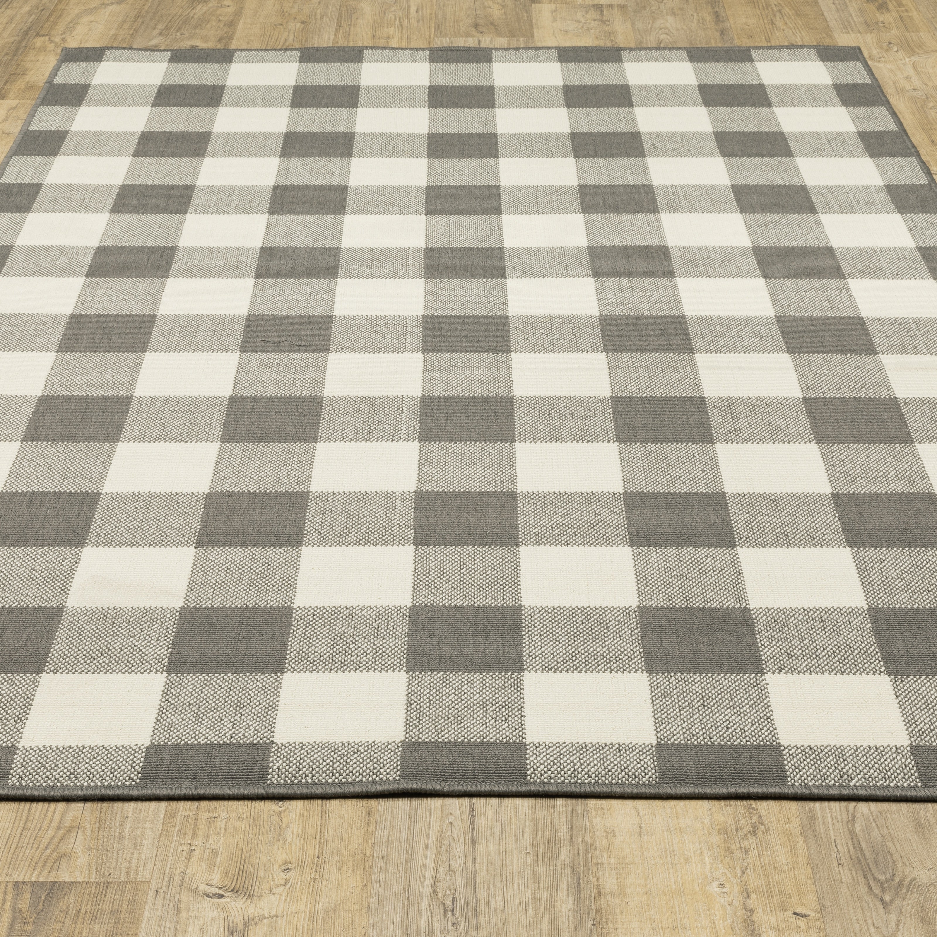 Vista Home Malta Gingham Check Indoor/Outdoor Area Rug