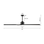 WINGBO 54 Inch DC Motor Indoor Ceiling Fan without Lights - N/A