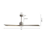 WINGBO 54 Inch DC Motor Indoor Ceiling Fan without Lights - N/A
