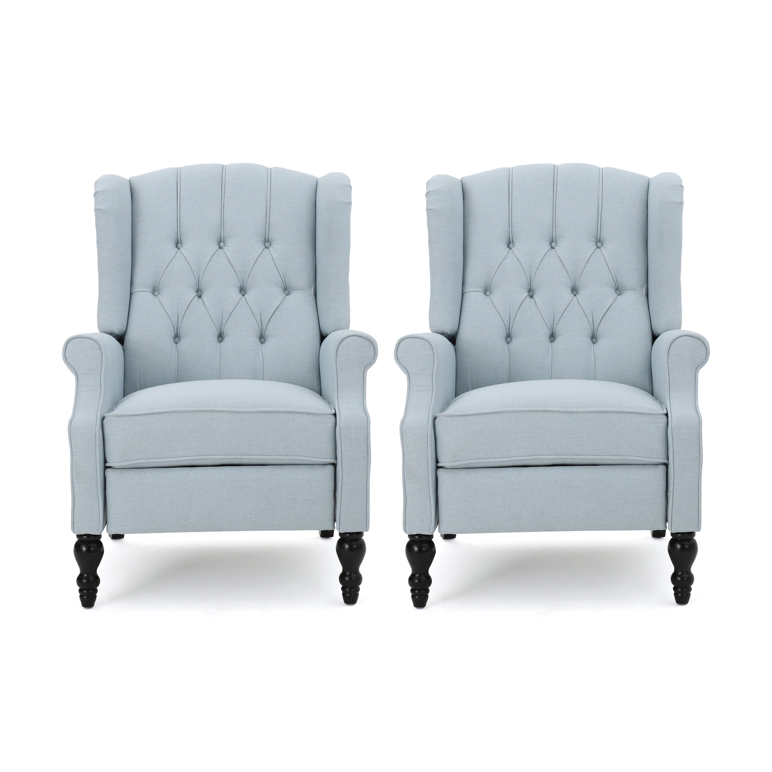 Walter Tufted Fabric Recliners (Set of 2) by Christopher Knight Home