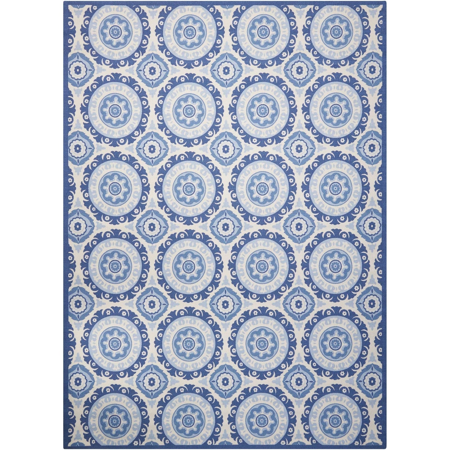 Waverly Sun N' Shade Indoor Outdoor Boho Medallion Area Rug