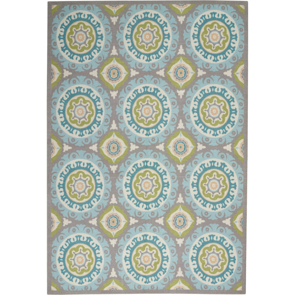 Waverly Sun N' Shade Indoor Outdoor Boho Medallion Area Rug
