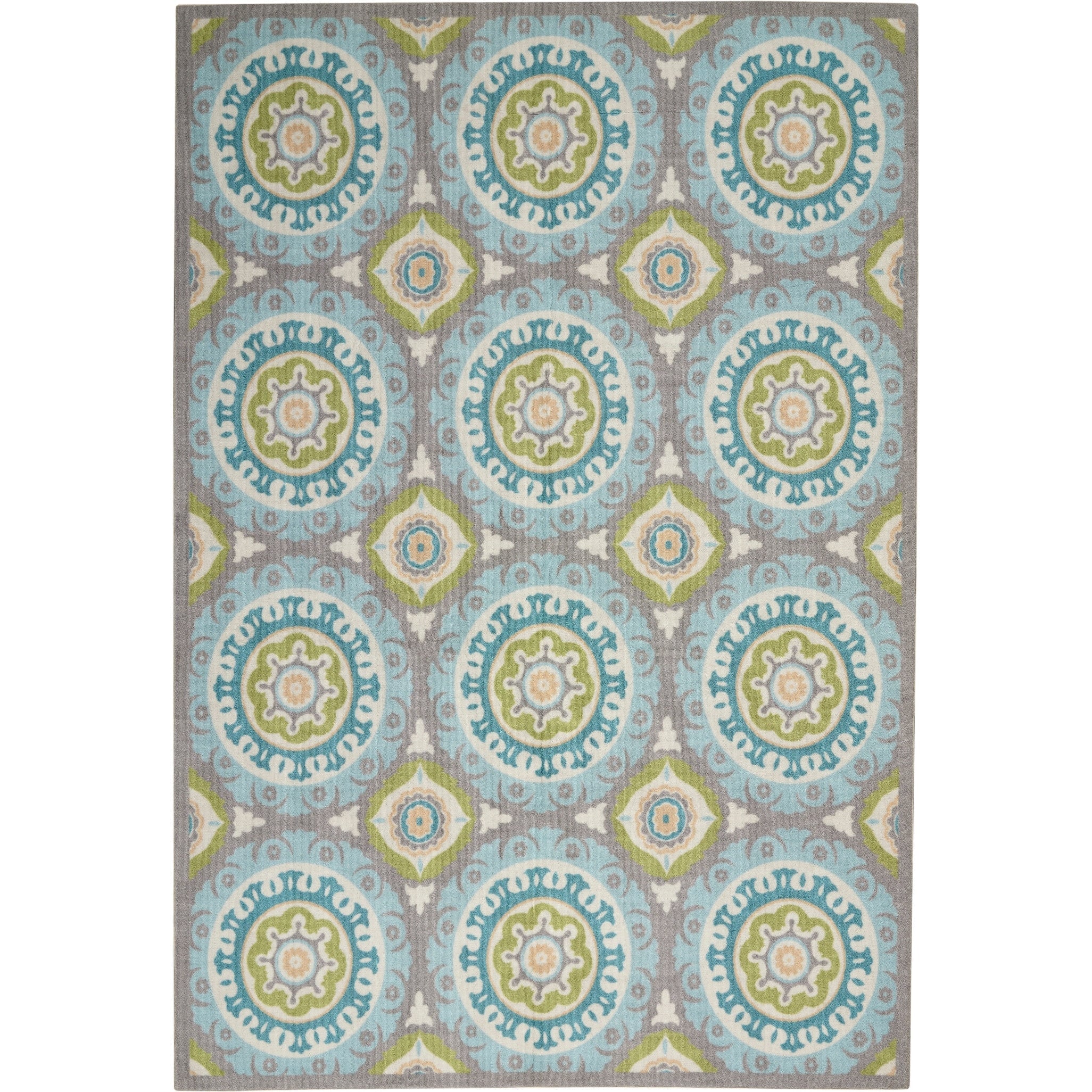 Waverly Sun N' Shade Indoor Outdoor Boho Medallion Area Rug