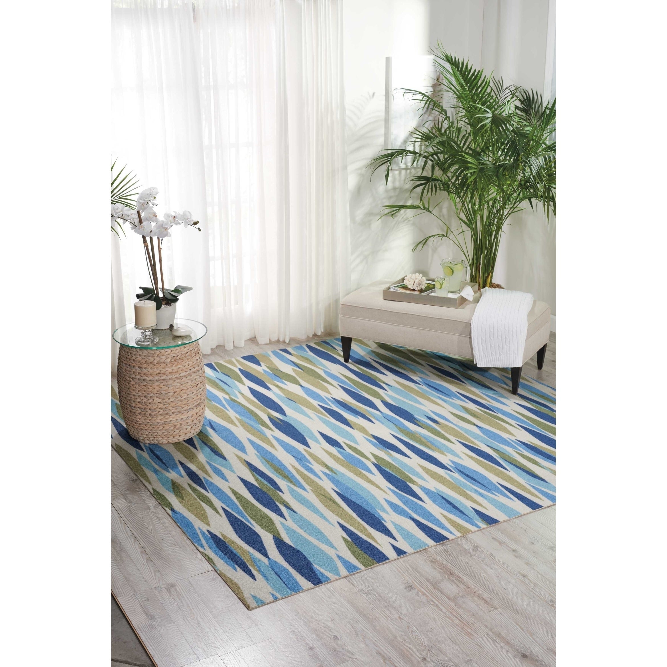 Waverly Sun N' Shade Modern Abstract Indoor Outdoor Area Rug