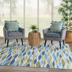 Waverly Sun N' Shade Modern Abstract Indoor Outdoor Area Rug