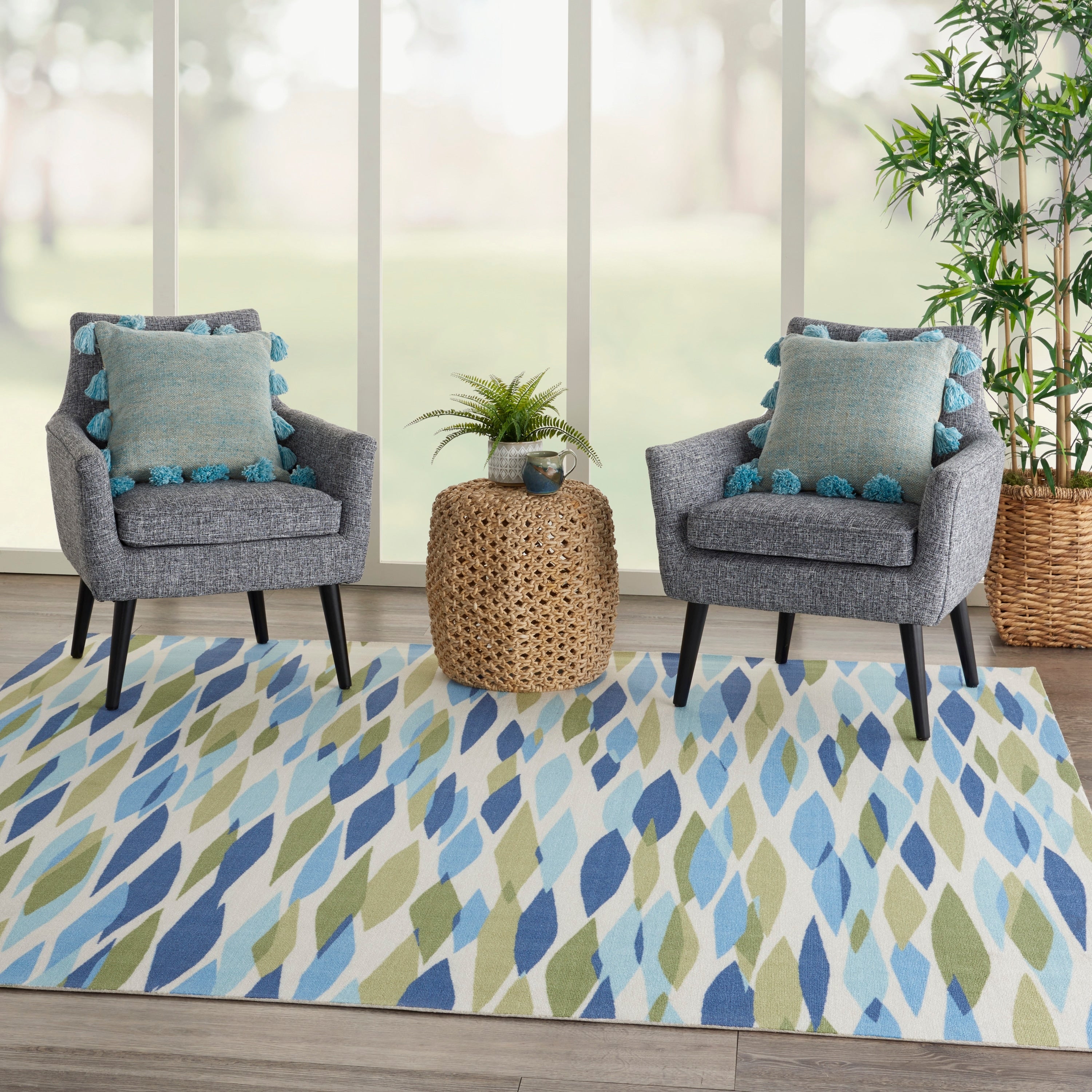 Waverly Sun N' Shade Modern Abstract Indoor Outdoor Area Rug