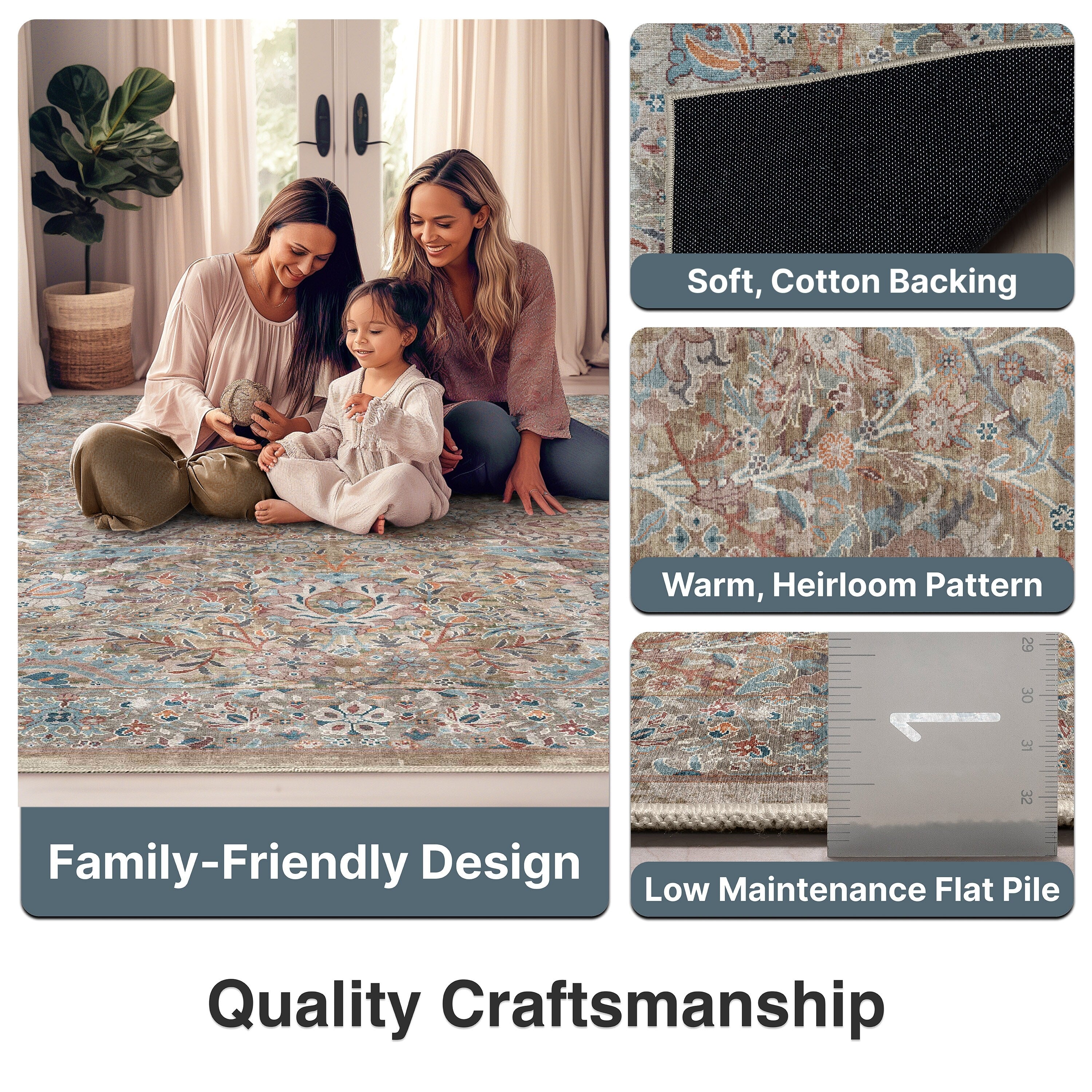 Well Woven Asha Vintage Emilia Flat-Weave Area Rug