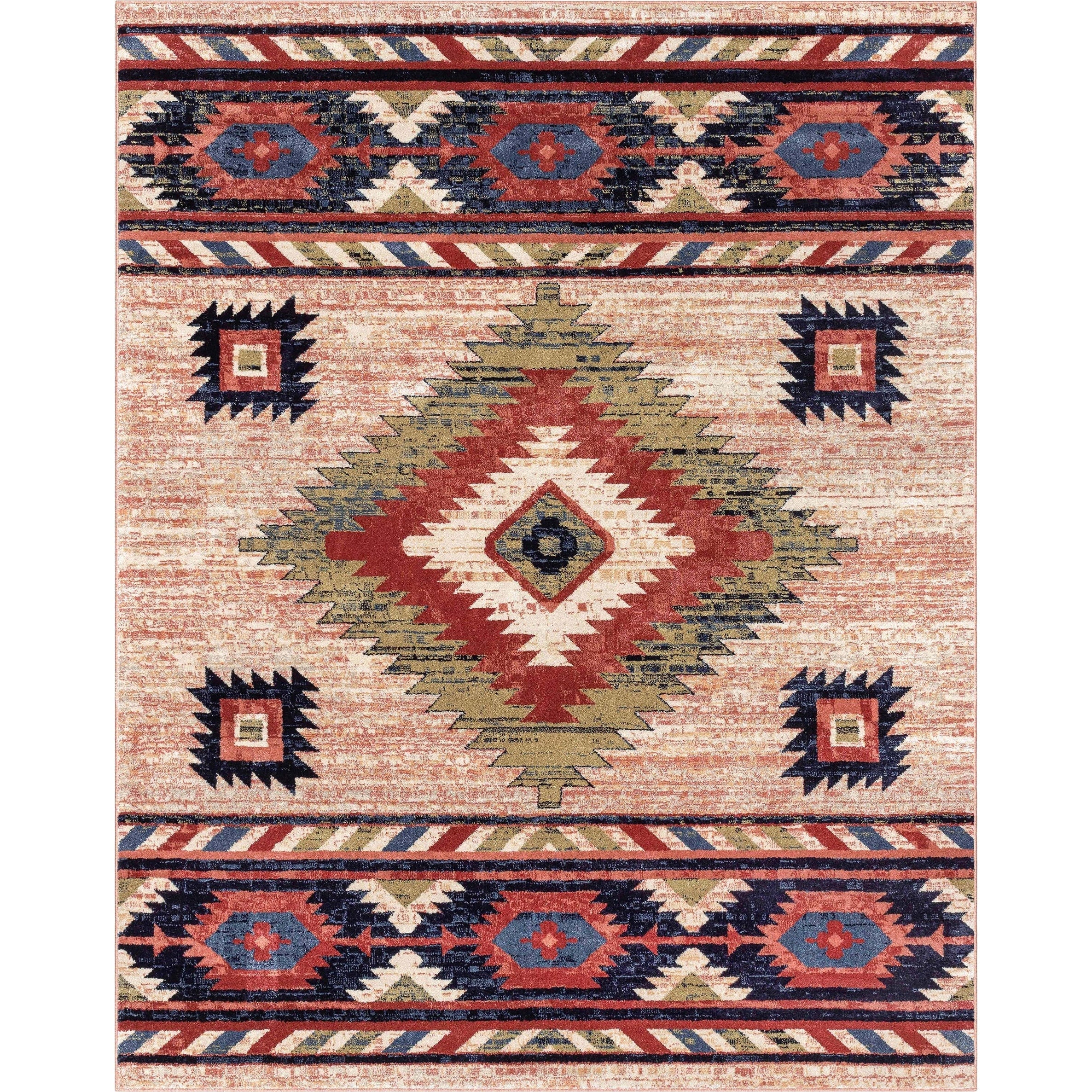 Well Woven Tulsa Lea Southwestern Tribal Area Rug