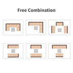 Wicker/ Steel 7-piece Outdoor Cushioned Sectional Sofa Set