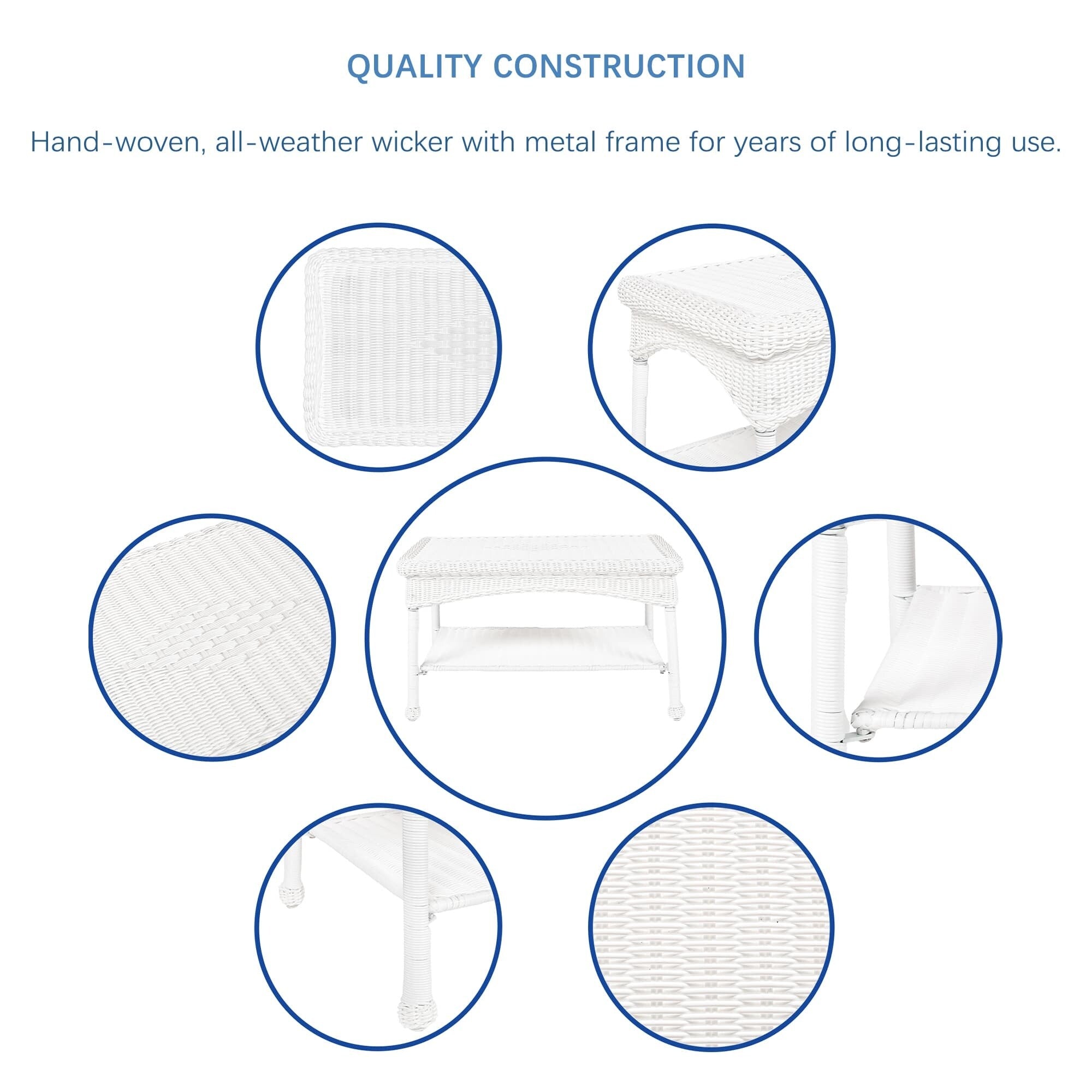 Wicker Patio 4-piece Conversation Set