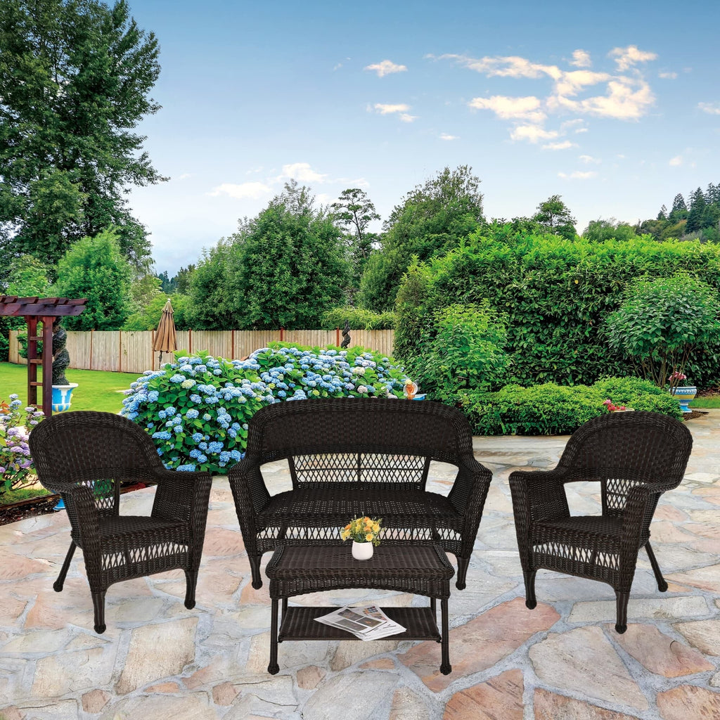 Wicker Patio 4-piece Conversation Set