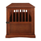 Wooden Pet Crate End Table with Lockable Door
