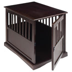Wooden Pet Crate End Table with Lockable Door