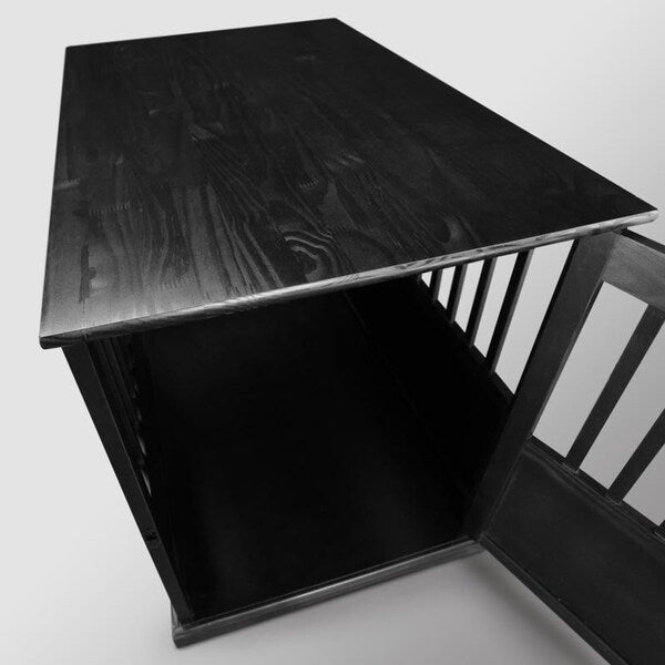 Wooden Pet Crate End Table with Lockable Door