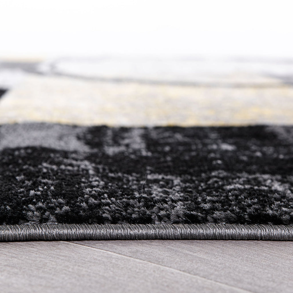 World Rug Gallery Abstract Polypropylene Machine-Made Circle Area Rug