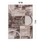 World Rug Gallery Abstract Polypropylene Machine-Made Circle Area Rug