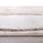 World Rug Gallery Abstract Polypropylene Machine-Made Circle Area Rug