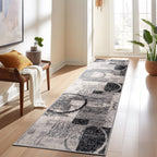 World Rug Gallery Abstract Polypropylene Machine-Made Circle Area Rug