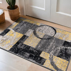 World Rug Gallery Abstract Polypropylene Machine-Made Circle Area Rug