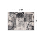 World Rug Gallery Abstract Polypropylene Machine-Made Circle Area Rug