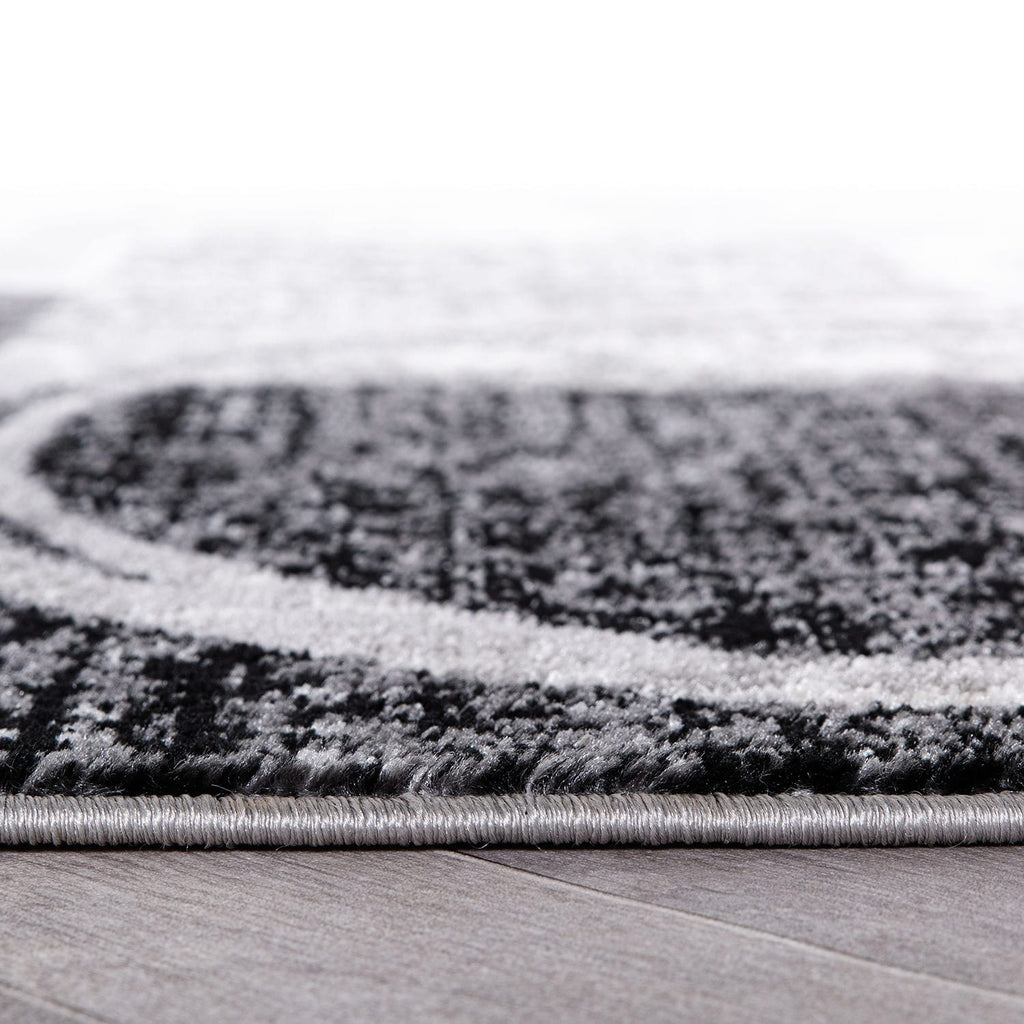 World Rug Gallery Abstract Polypropylene Machine-Made Circle Area Rug