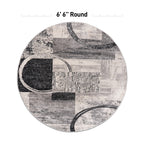 World Rug Gallery Abstract Polypropylene Machine-Made Circle Area Rug