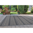 World Rug Gallery Bohemian Geometric Stripe Indoor/Outdoor Area Rug