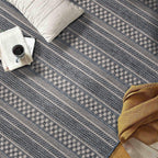 World Rug Gallery Bohemian Geometric Stripe Indoor/Outdoor Area Rug
