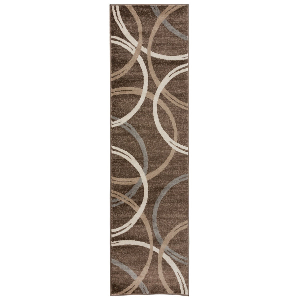 World Rug Gallery Contemporary Abstract Circles Design Area Rug