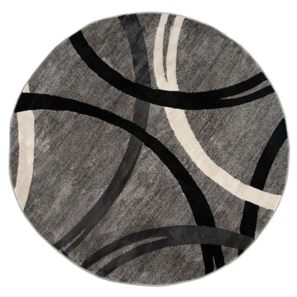 World Rug Gallery Contemporary Abstract Circles Design Area Rug