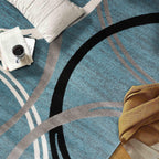 World Rug Gallery Contemporary Abstract Circles Design Area Rug
