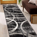 World Rug Gallery Contemporary Abstract Circles Design Area Rug