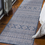 World Rug Gallery Distressed Geometric Bohemian Textured Flat Weave Indoor/Outdoor Area Rug