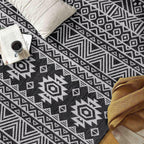 World Rug Gallery Distressed Geometric Bohemian Textured Flat Weave Indoor/Outdoor Area Rug