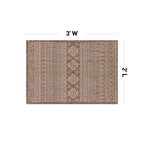 World Rug Gallery Distressed Geometric Bohemian Textured Flat Weave Indoor/Outdoor Area Rug