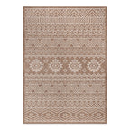 World Rug Gallery Distressed Geometric Bohemian Textured Flat Weave Indoor/Outdoor Area Rug