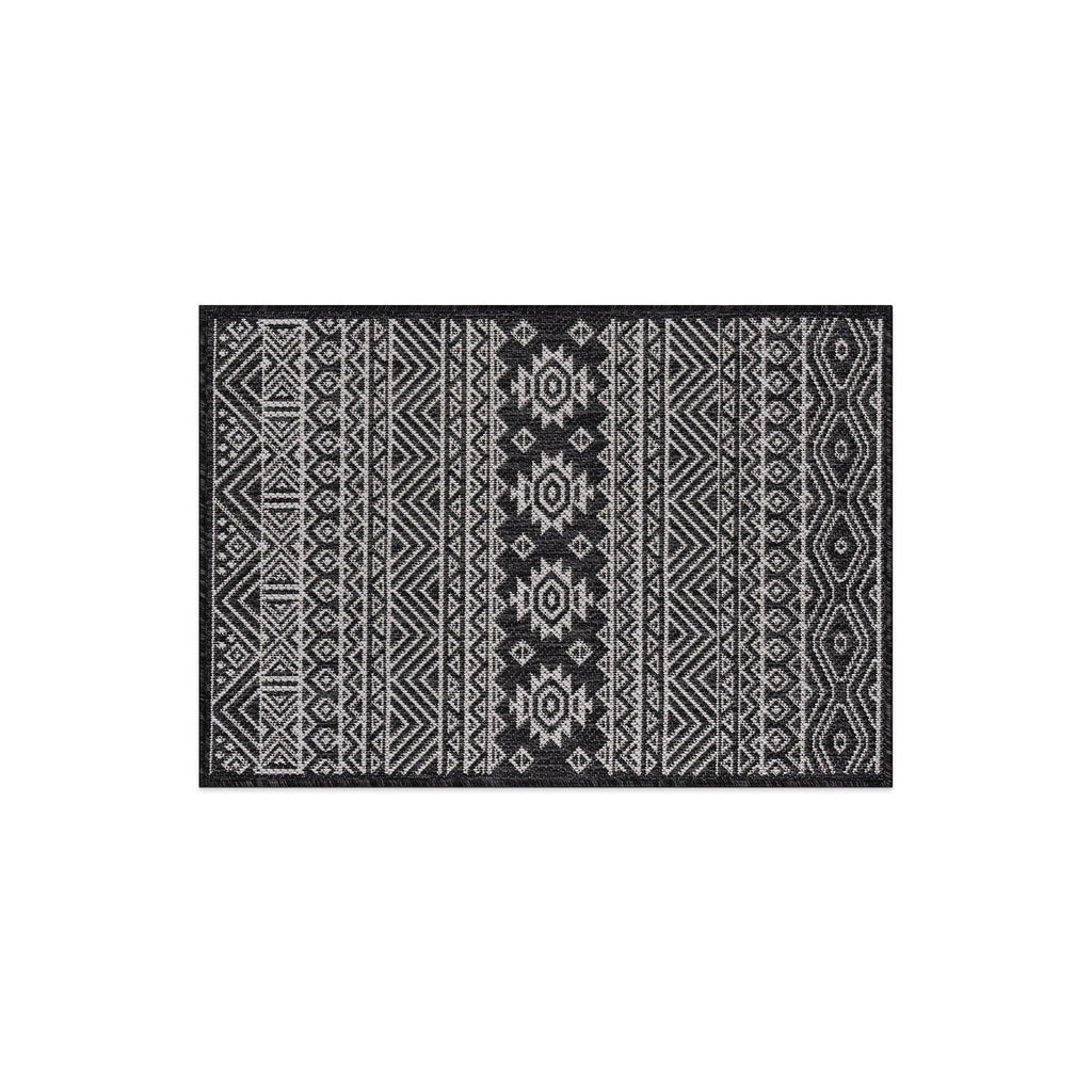 World Rug Gallery Distressed Geometric Bohemian Textured Flat Weave Indoor/Outdoor Area Rug