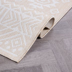 World Rug Gallery Distressed Geometric Bohemian Textured Flat Weave Indoor/Outdoor Area Rug