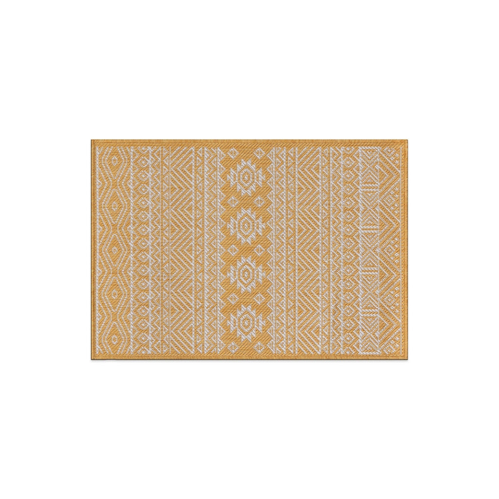 World Rug Gallery Distressed Geometric Bohemian Textured Flat Weave Indoor/Outdoor Area Rug