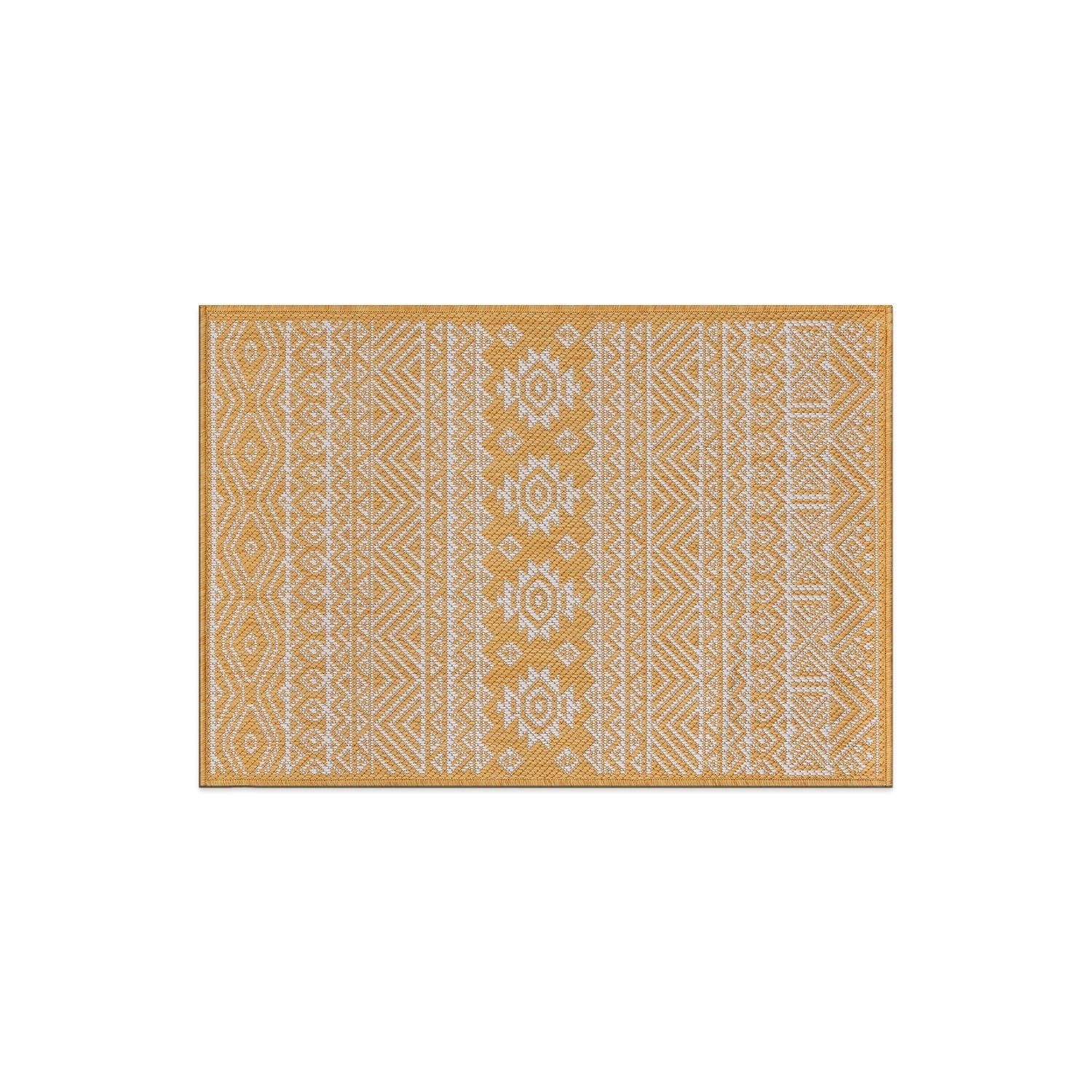 World Rug Gallery Distressed Geometric Bohemian Textured Flat Weave Indoor/Outdoor Area Rug