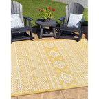 World Rug Gallery Distressed Geometric Bohemian Textured Flat Weave Indoor/Outdoor Area Rug