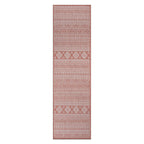 World Rug Gallery Distressed Geometric Bohemian Textured Flat Weave Indoor/Outdoor Area Rug