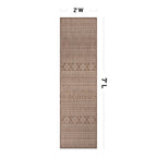 World Rug Gallery Distressed Geometric Bohemian Textured Flat Weave Indoor/Outdoor Area Rug