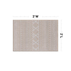 World Rug Gallery Distressed Geometric Bohemian Textured Flat Weave Indoor/Outdoor Area Rug