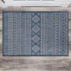 World Rug Gallery Distressed Geometric Bohemian Textured Flat Weave Indoor/Outdoor Area Rug