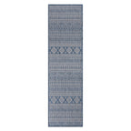 World Rug Gallery Distressed Geometric Bohemian Textured Flat Weave Indoor/Outdoor Area Rug