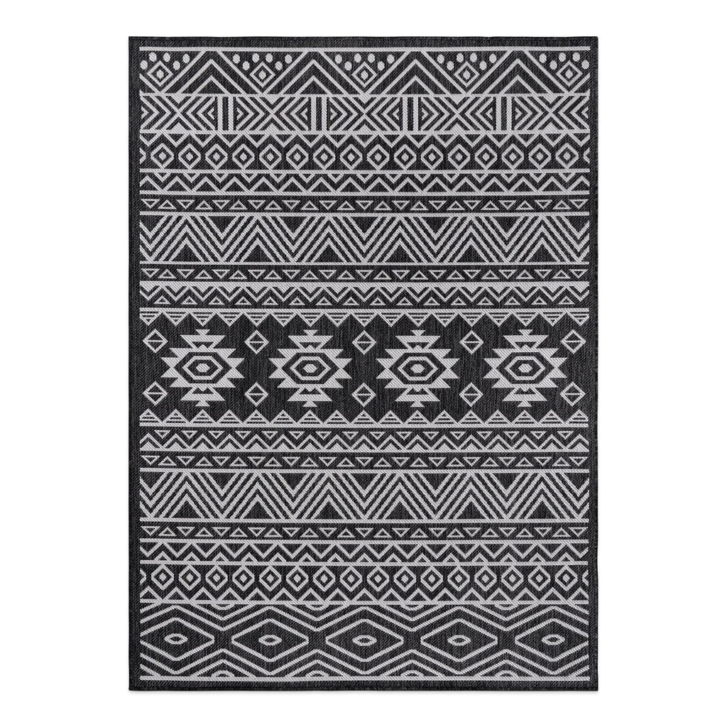 World Rug Gallery Distressed Geometric Bohemian Textured Flat Weave Indoor/Outdoor Area Rug