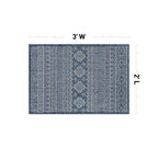 World Rug Gallery Distressed Geometric Bohemian Textured Flat Weave Indoor/Outdoor Area Rug