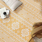 World Rug Gallery Distressed Geometric Bohemian Textured Flat Weave Indoor/Outdoor Area Rug